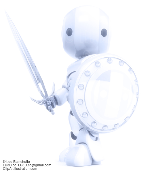 Robot White Knight Warrior #23481