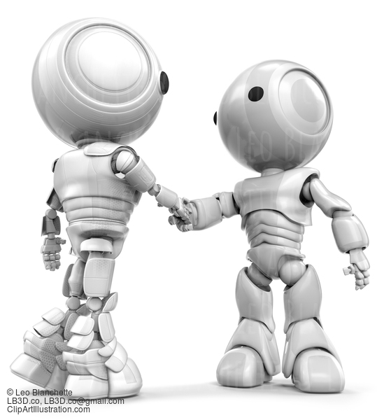 Two Robots Shaking Hands #23507