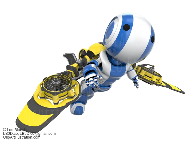 Blue Robot Yellow Rocket Pack #23508