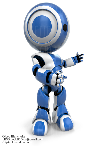 Blue Robot Presenting #23509