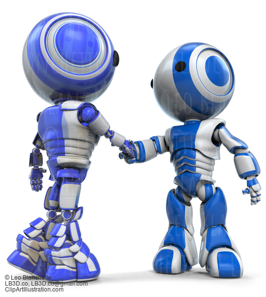 Two Robots Shaking Hands #23531