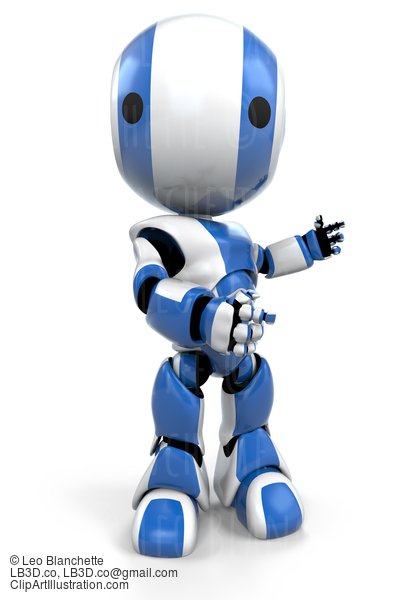 Blue Robot Presenting #23533