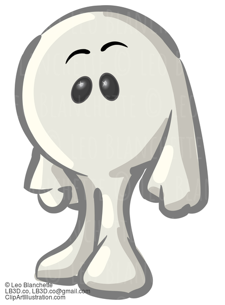 Clipart Illustration Of A White Konkee Character #23546