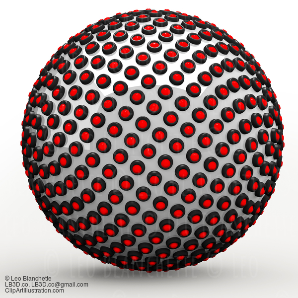 Abstract Techno Sphere, 3D Golden Ratio And Fibonacci Sequence Concept #23658