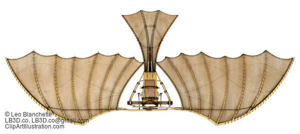 3D Da Vinci Ornithopter Flying Machine #23584