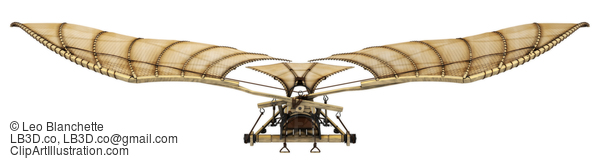 3D Da Vinci Ornithopter Flying Machine #23588