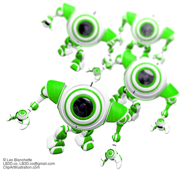 Group Of Robots Looking Up Dof #23598