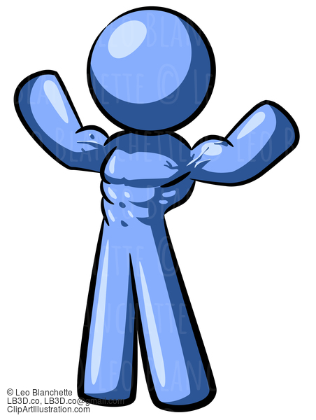 Blue Muscle Man #23852