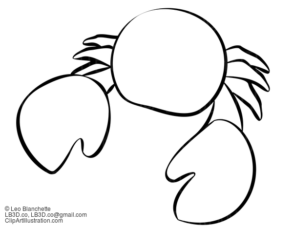 Line Drawing Of Crab #23748