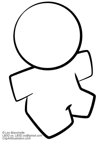 Line Drawing Of Simple Cartoon Person #23757