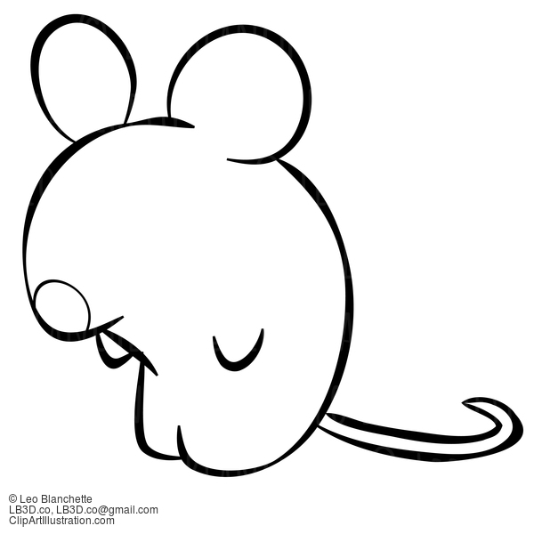 Line Drawing Of Mouse #23781