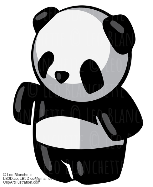 Freindly Panda Character Vector Illustration #23789