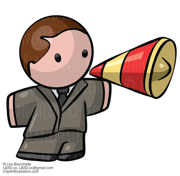 Business Man With Megaphone #23791