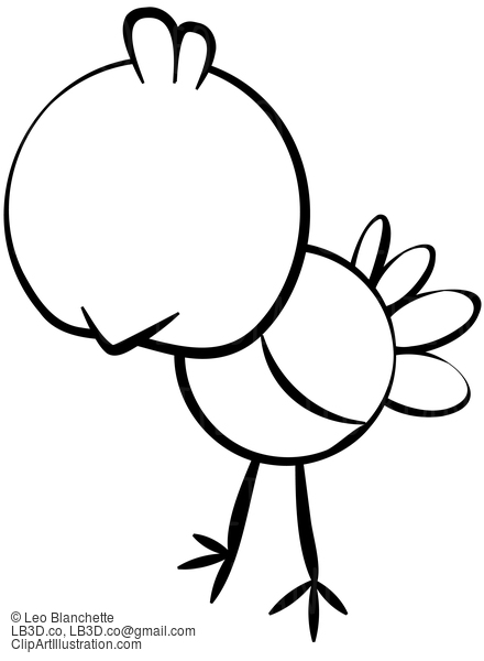 Line Drawing Of Bird #23792