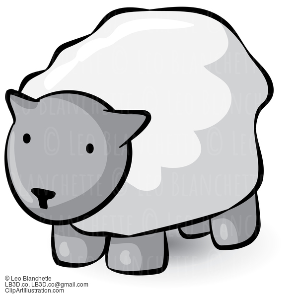 Small Cute Sheep Vector Illustration #23824