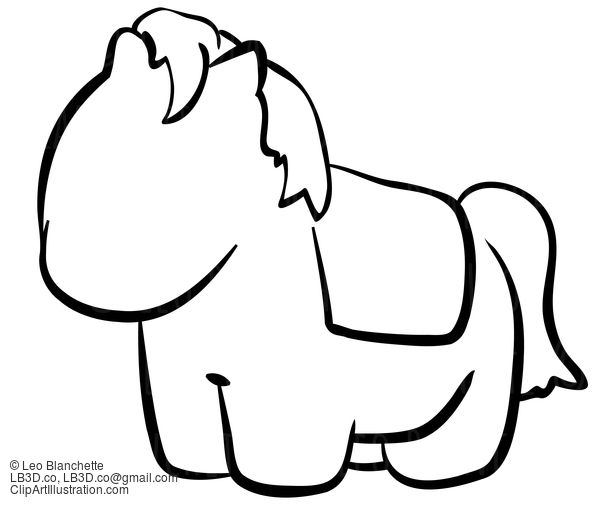 Line Drawing Of Pony #23827