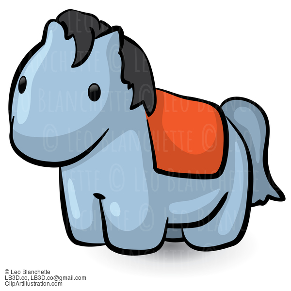 Cute Little Blue Horse #23837