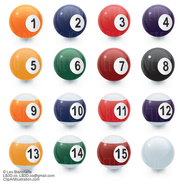 Glossy Pool Balls #24416