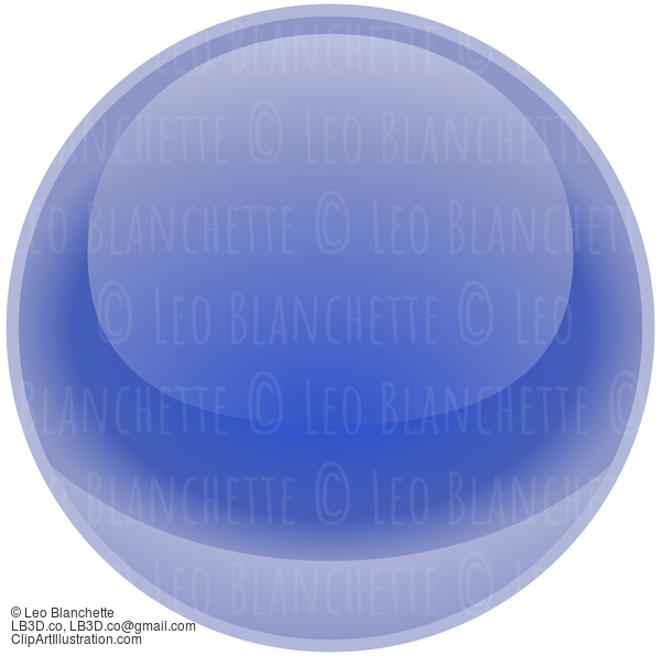 Glossy Blue Sphere #24436