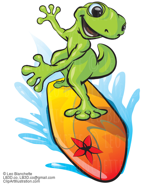 Gecko Surfing #24460