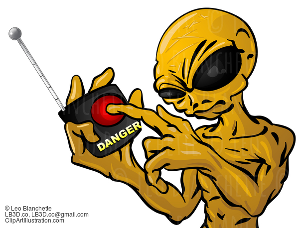 Alien Holding Remote Threatening #24477