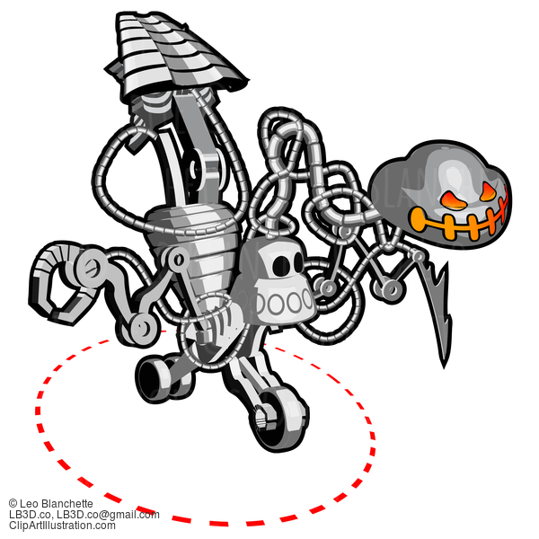 Metallic Skelleton Robot #24481