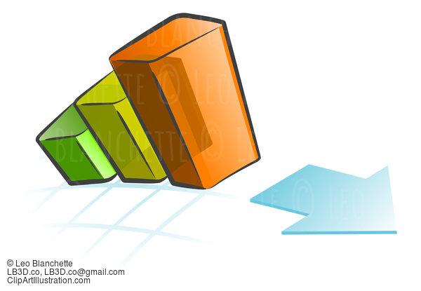 Bar Graph Cartoon Style #24488