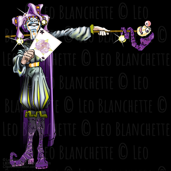 Jester Holding Joker Card #24520