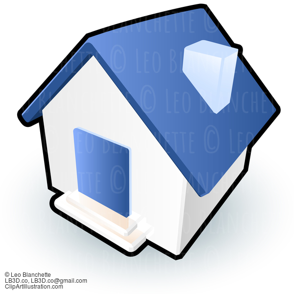 Blue House Icon #24522