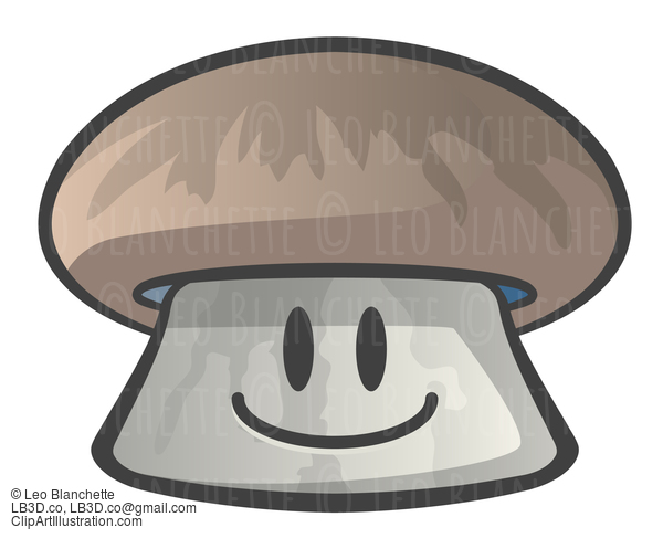 Cute Mushroom Character Happy #24531