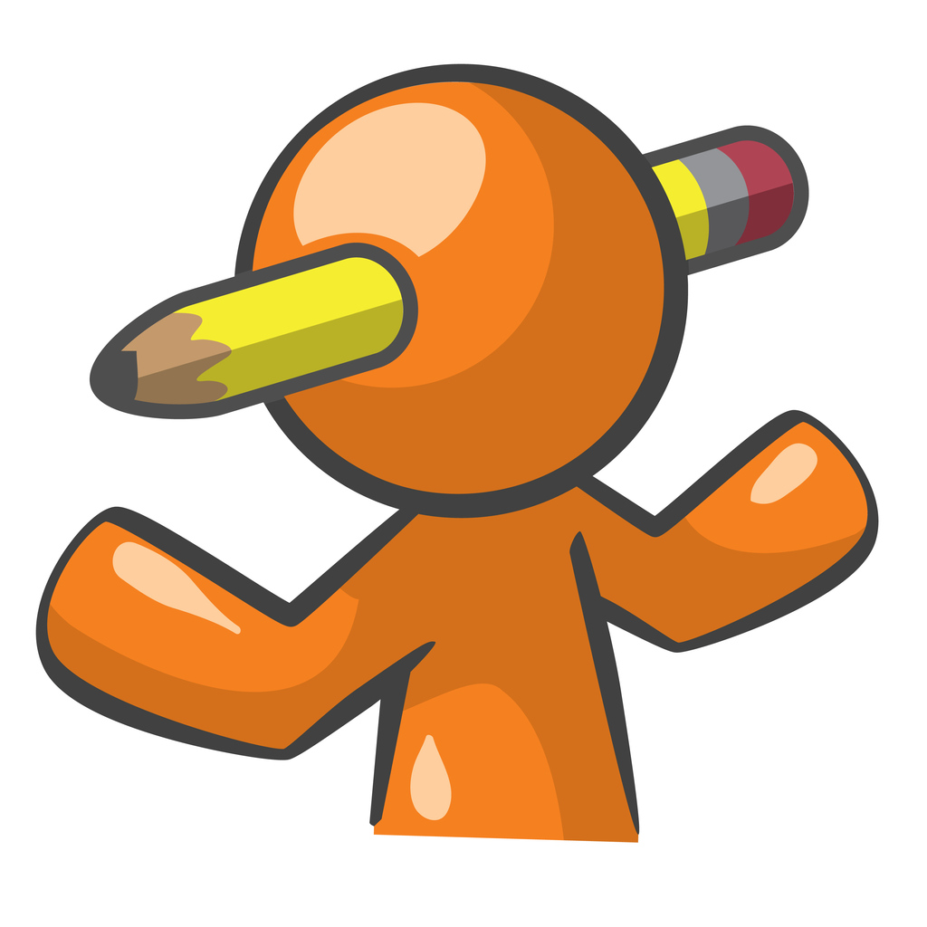 Orange Person Writer's Block