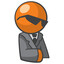 Orange Person Corporate Business Man Avatar