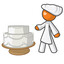 Orange Person Cake Chef
