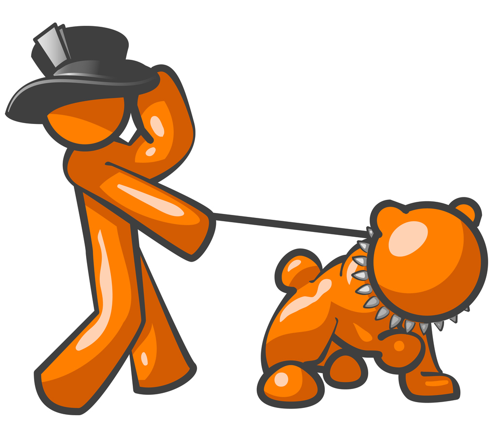Orange Man Top Hat Bulldog