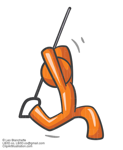 Orange Man Exercising #23947
