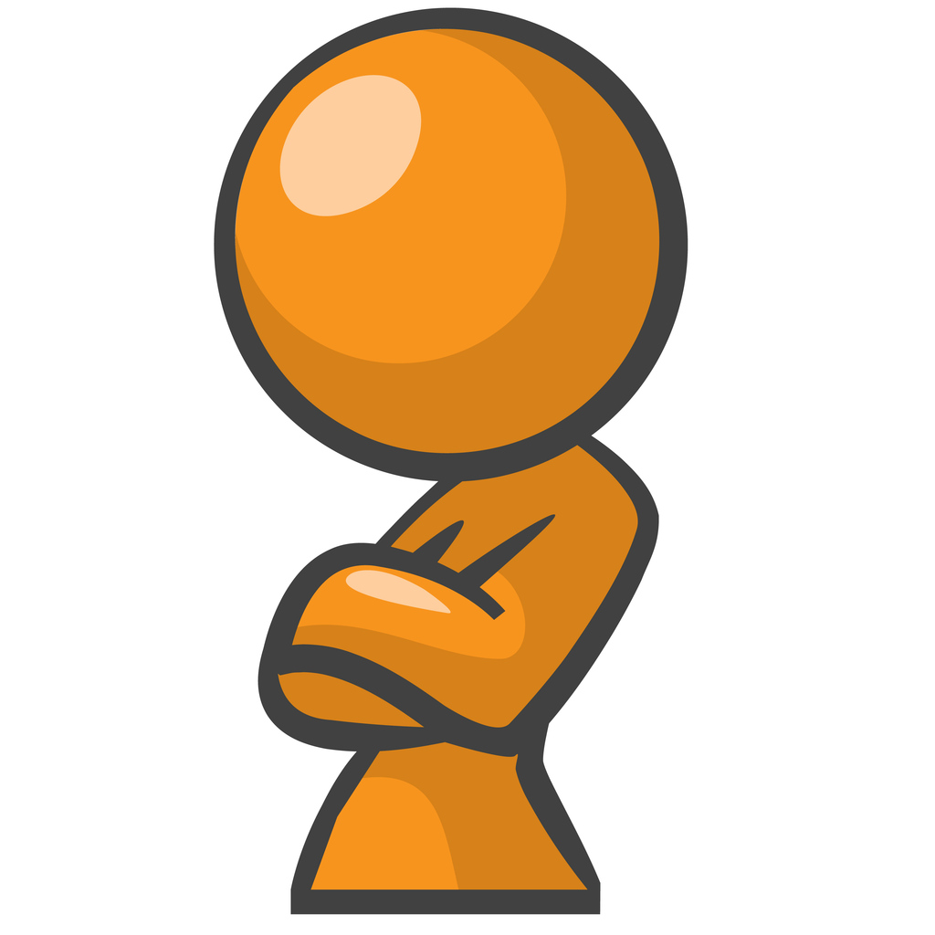 Orange Person Lady Posing Arms Crossed