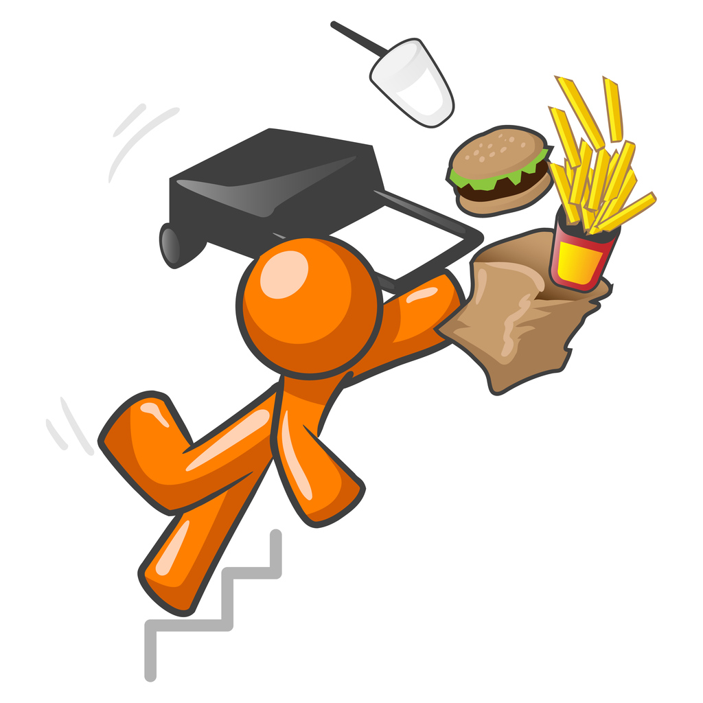 Orange Person Overloaded and Tripping