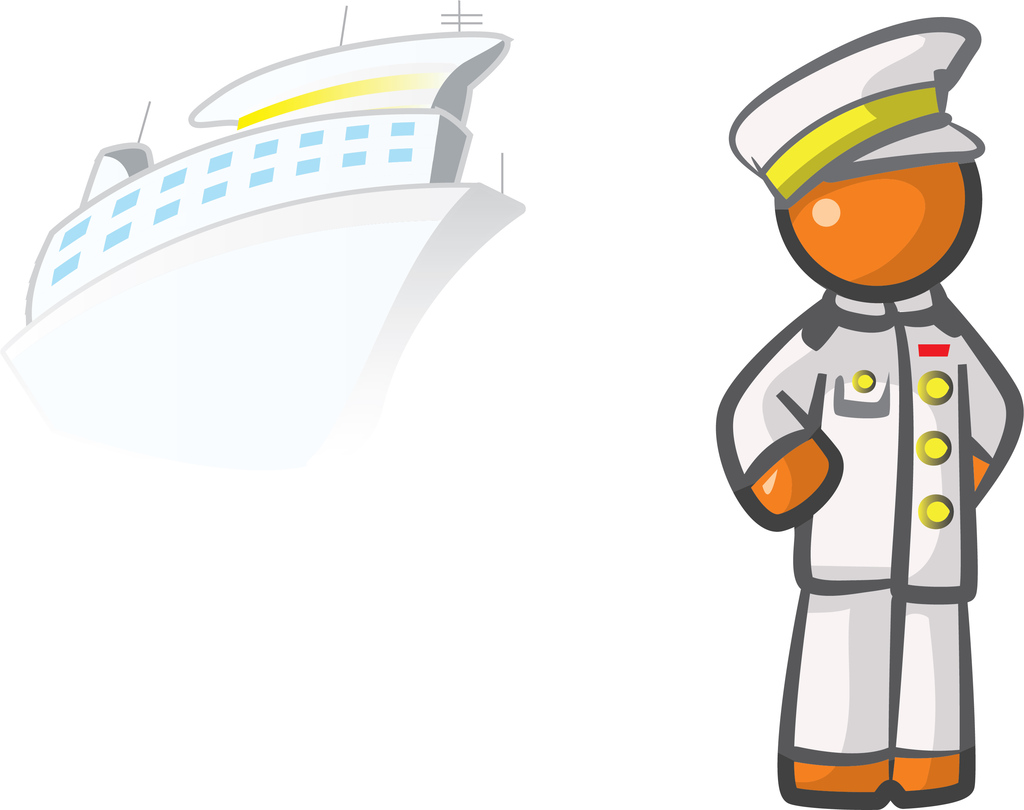 Orange Person Cruise Boat Captain