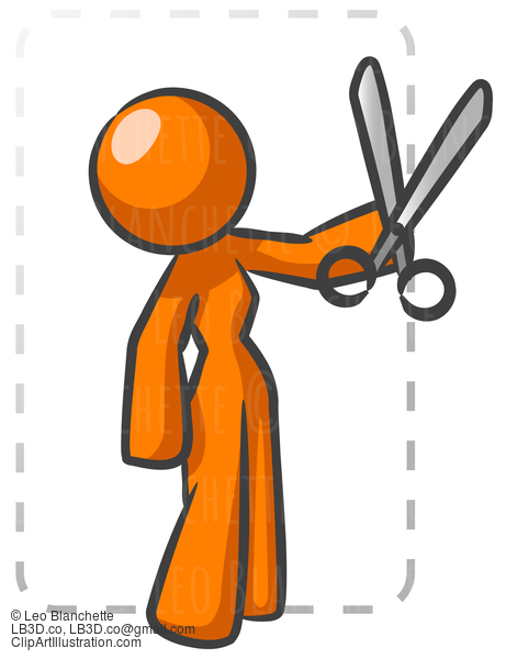 Orange Lady Coupon Cutting #23963