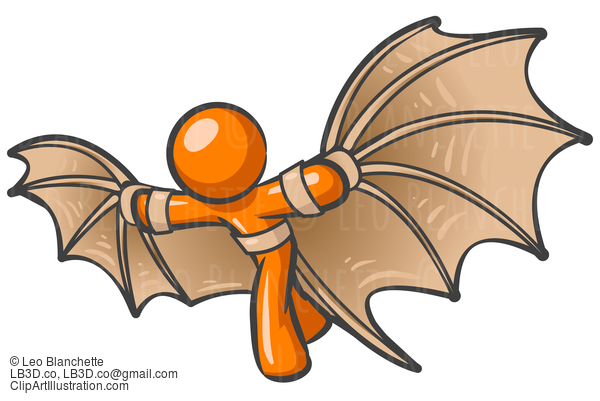 Orange Man Dreams Of Flight #23975