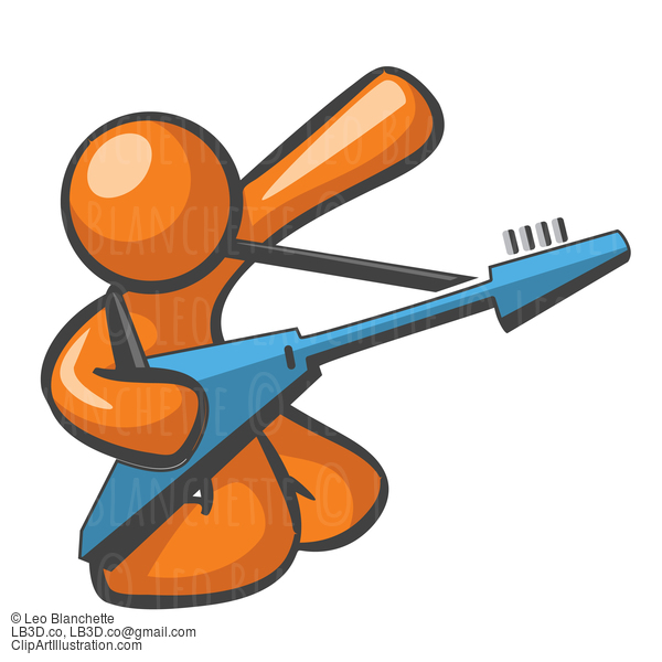 Orange Man Electric Guitar #23976