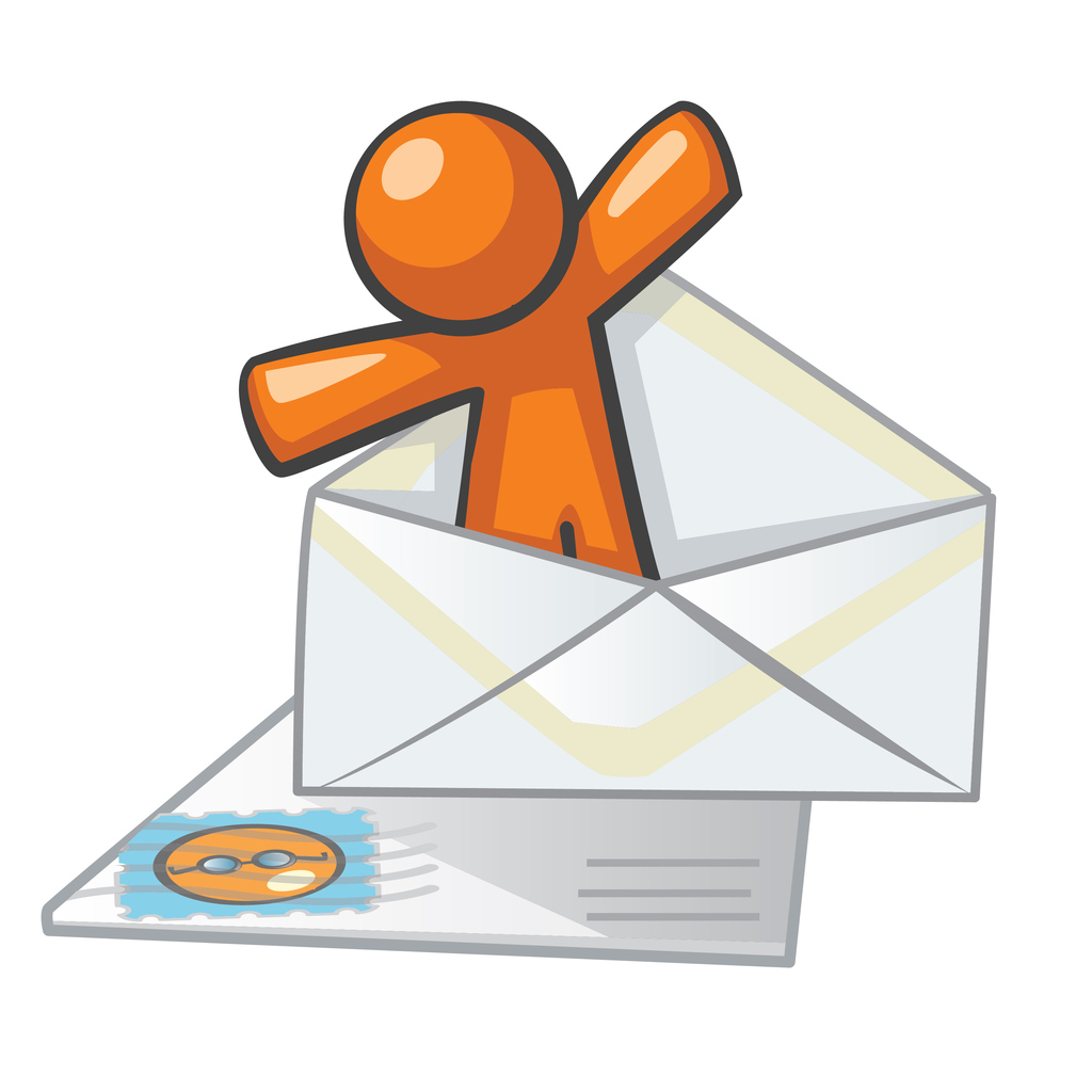 Orange Man Messaging Contact Form Graphic