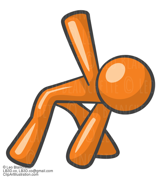 Orange Man Exercising #24011