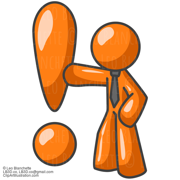 Orange Man Exclaimation Point #24015