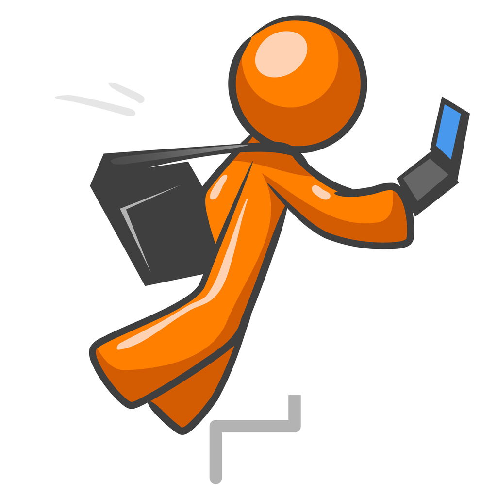 Orange Person Cell Phone Accident