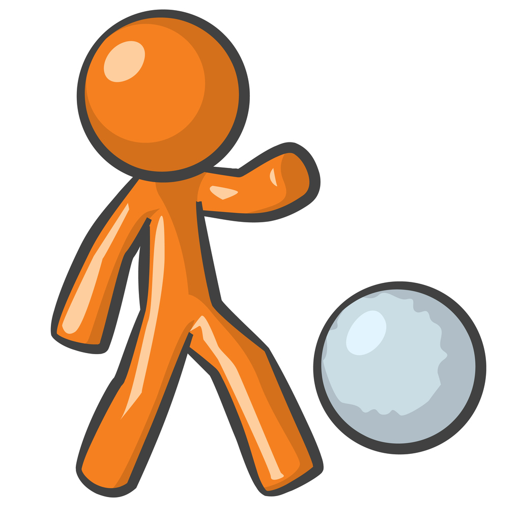 Orange Person Kick Ball