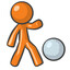 Orange Person Kick Ball