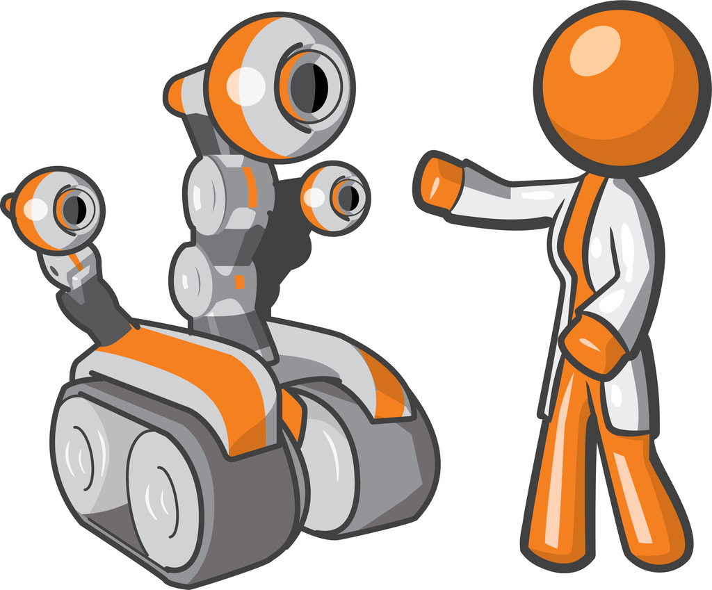 Orange Person Robotics Technician