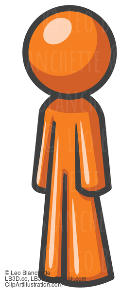 Design Mascot Standing Sideways #24128