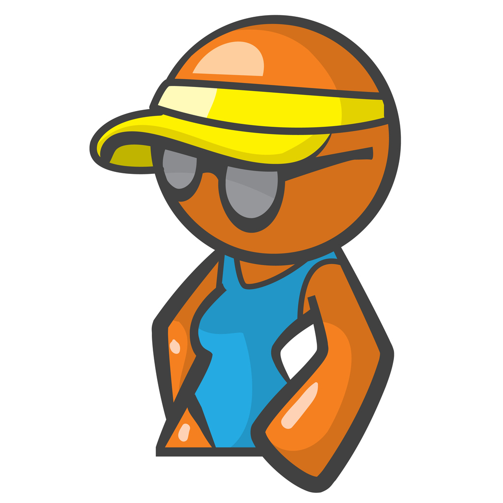 Orange Person Lifeguard Lady